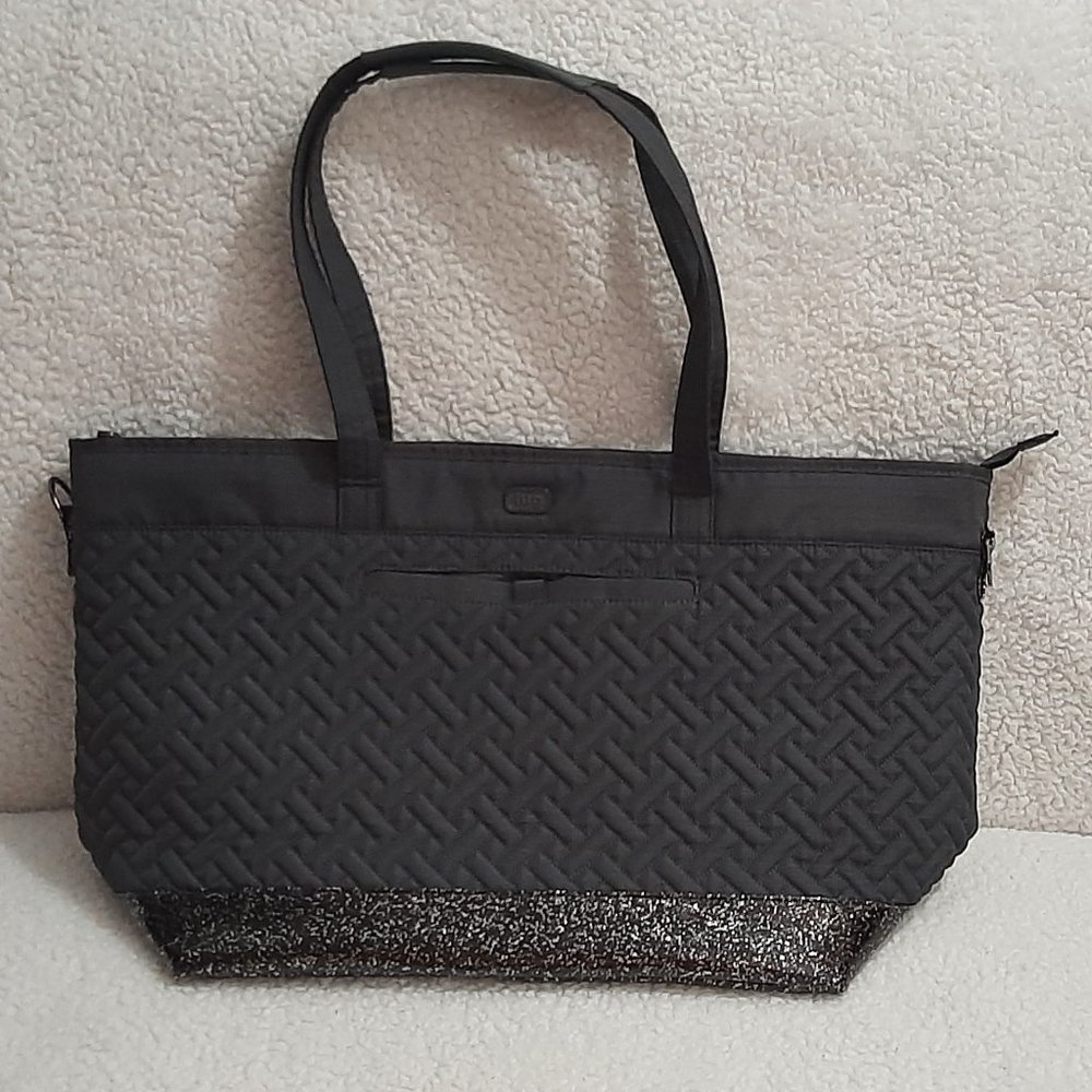 Lug Avion Convertible Tote Bag (Brushed Gray/Black Glitter)
